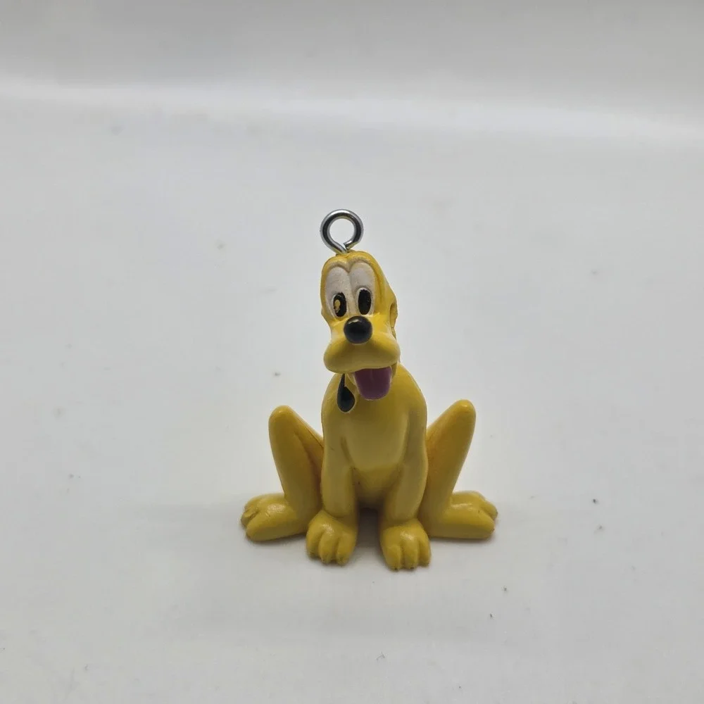 VTG Disney‎ Pluto Dog Sitting PVC Figure Keychain Backpack Tag Bag Charm